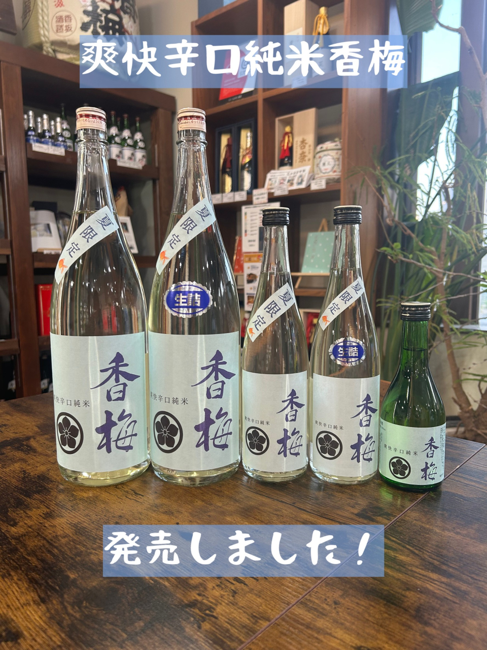 夏限定！爽快辛口純米香梅発売しました